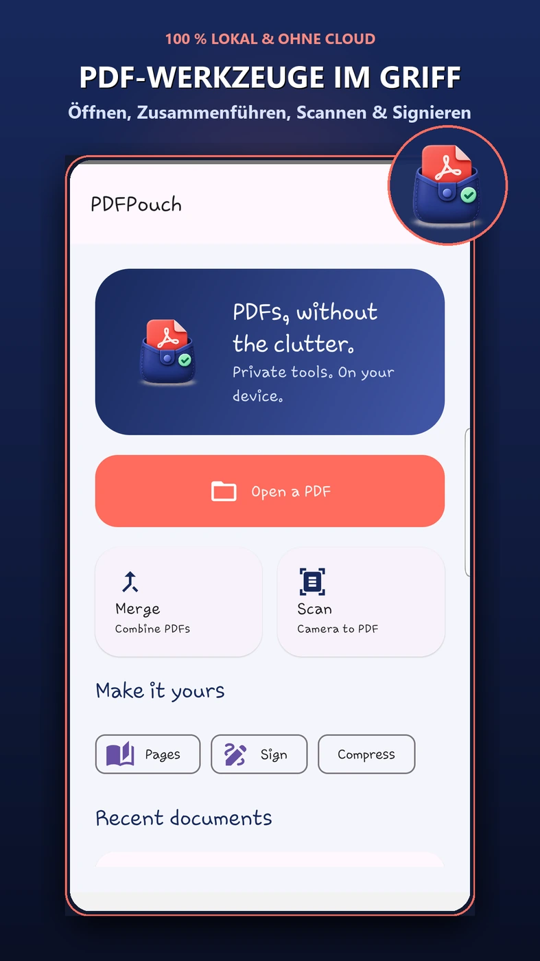 Originaler Google-Play-Screenshot von PDFPouch